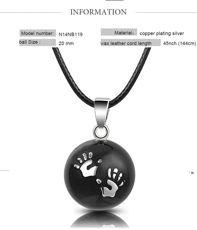 Eudora Harmony Ball Pendant Necklace Pregnancy Chime Ball Mexcian Bola Pendants Wishing Balls Fine Jewelry for Women Best Gift