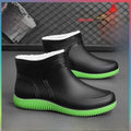 Men's Winter Fleece Lined Rain Boots Warm Cotton Work Safety Rubber Boots Outdoor Fishing Water Shoes Special for Delivery Ri...