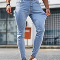 Men'S Slim-Fit Denim Long Pants - Basic Stretch Style | SAMAG