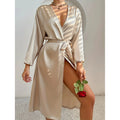 V Neck Simple Women's Nightgown Comfortable Solid Color | SAMAG