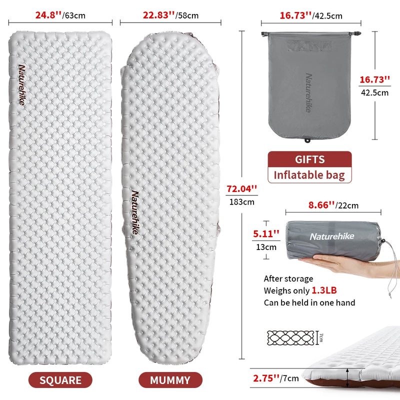 Naturehike Inflatable Mat Ultralight 5.8 High R Value | SAMAG