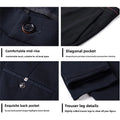 Premium Anti-wrinkle Non-ironing New Brand Casual Fashion Stretch Men Dress Pants Comfortable Business Office Long Suit Trousers