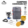 Widesea Camping Cookware Set Easy to Carry Multi Combinations Portable Outdoor Cooking Kit with Stove Cutlery for Hiking Picnic