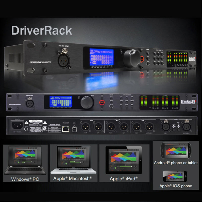 Loudspeaker Management System 2 In 6 Out DriveRack PA2 DSP Digital Processor Professional Sound System DJ Equipment Effector