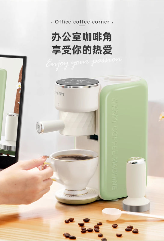 Italian Portable Coffee Machine Semi-Automatic Household Small Mini Espresso Tea Drinking Machine Americano