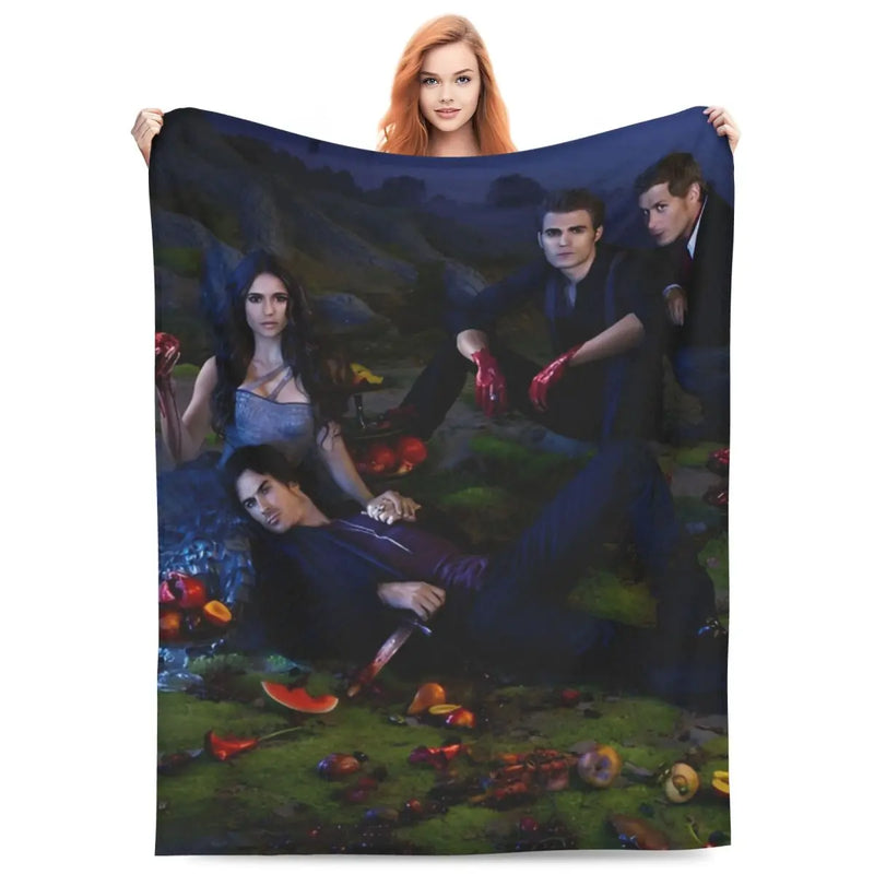The Vampire Diaries Damon Salvatore Blanket