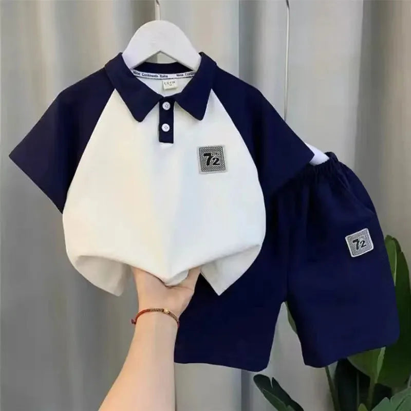 1Set Boys Girls Leisure Set Fashion Children Short Sleeve | SAMAG