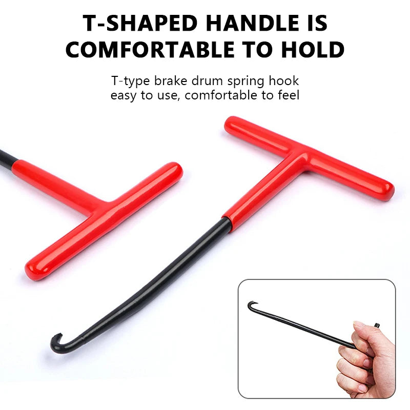 SEAMETAL 1pc Exhaust Spring Puller Tool Motorcycle Exhaust Spring Hooks T Handle Spring Hooks Wrench Spring Puller Removal Tools