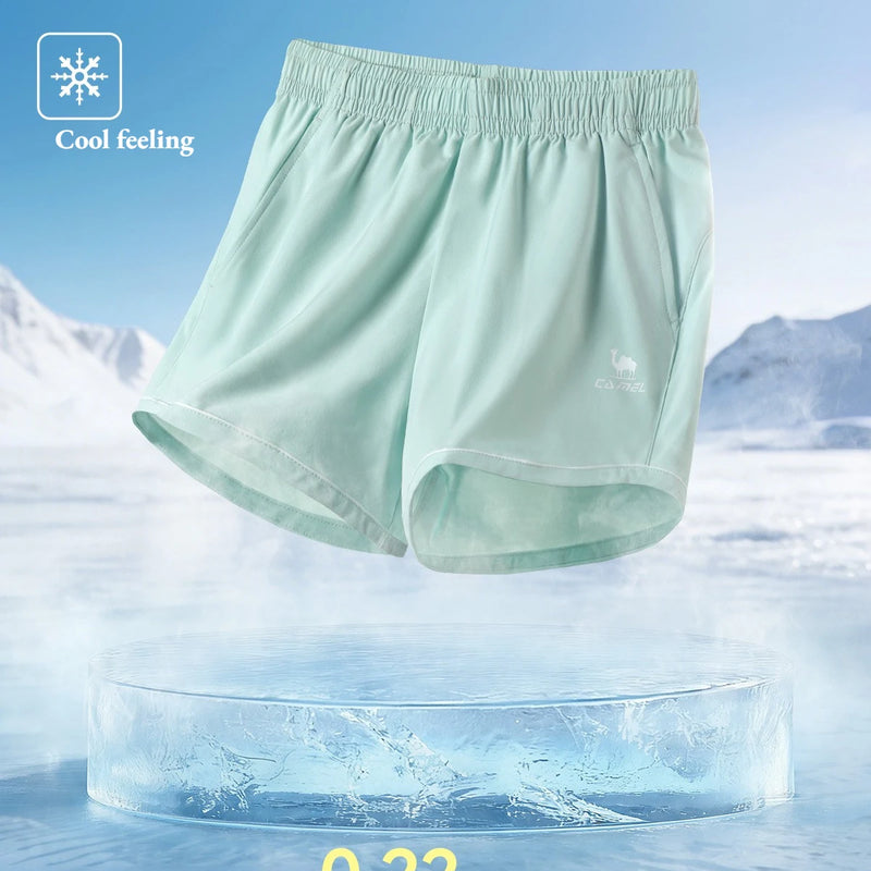 Golden Camel Women's Sports Shorts Summer Quick Dry Fitness Shorts Outdoor 3A Antibacterial Ice Sensation Breathable Short Pants