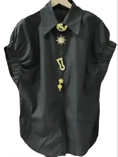 High - end Cotton Short Sleeve Summer Shirts and Blouses | SAMAG