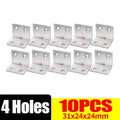 Universal Stainless Steel Corner Bracket 90 Degree L-shaped Right Angle Fixed Brace Fastener For Wood Furniture Bedframe Cabinet