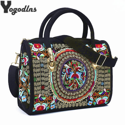 Women Shoulder Bag Handmade Embroidered Bohemia Handbag | SAMAG