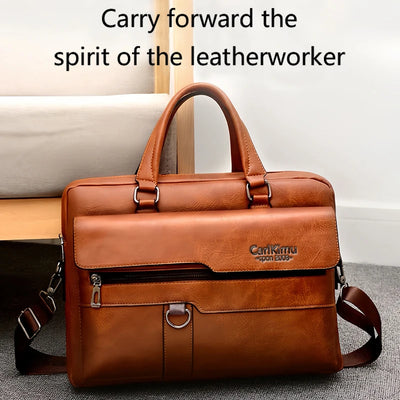 The neutral color men's handbag is suitable for business | SAMAG