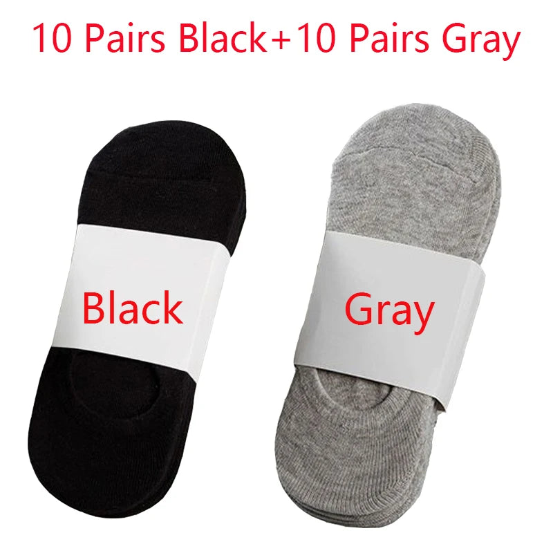 5/10/20 Pairs Summer Boat Socks For Men Non-slip Silicone | SAMAG