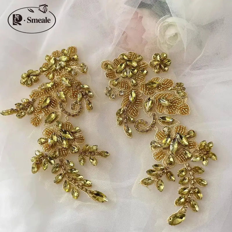 Handsewn Rhinestone Flower for Wedding Dress, Coats - View 24 | SAMAG