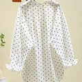 Pure Cotton Cute Dot Shirt Women Fall Long Sleeve Fashion - View 3 | SAMAG