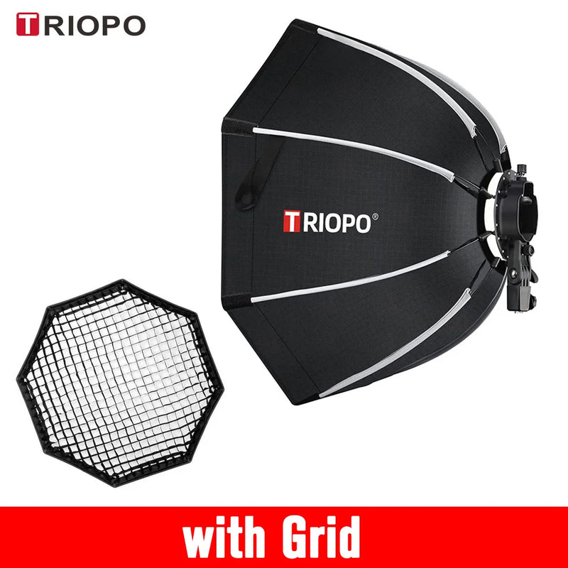 TRIOPO KX Softbox 55CM 65CM 90CM 120CM Foldable Octagon Umbrella Soft Box for Godox AD200Pro V1 V860III Yongnuo Speedlite  Light
