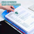 6pcs A4 Expanding File Folders with Button 11 Ring Binder Pockets.Durable A4 Binder Organizer, for School, Office. file folder