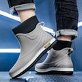Winter Men's Rain Shoes Waterproof Rubber Boots Non-slip Fishing Rubber Galoshes Winter Warm Cotton Rain Boots Резиновые Сапоги
