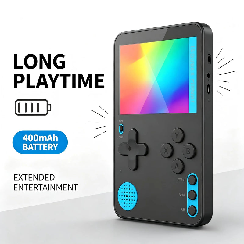 Handheld Game Console 500 Classic Games LCD Portable Retro Video Mini Game Console Rechargeable Great Gift for Kids and Adults