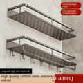 Light luxury kitchen multi-functional storage rack wall-mounted spice rack hole-free seasoning stainless steel wall storage rack
