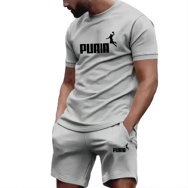 Summer Men's Sets Fashion Tracksuit Short Sleeve T Shirts+Sport Suit Casual Clothing Joggers S - 4XL - View 7 | SAMAG