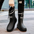 Short Tube Rain Shoes Men's Rubber Boots Waterproof Platform Booties Outdoor Non-slip Rain Boots Men Kitchen Working Rain Boots