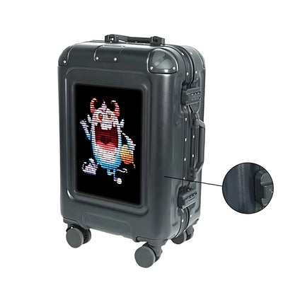LOY L5-2 Green 20-inch Carry-on Suitcase App Control LED | SAMAG