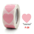 100-500PCS Thank You Stickers New Rolling Merci Stickers for Business Packaging Home Made Love Heart Shaped Sticker
