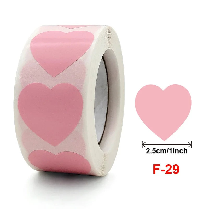 100-500PCS Thank You Stickers New Rolling Merci Stickers for Business Packaging Home Made Love Heart Shaped Sticker