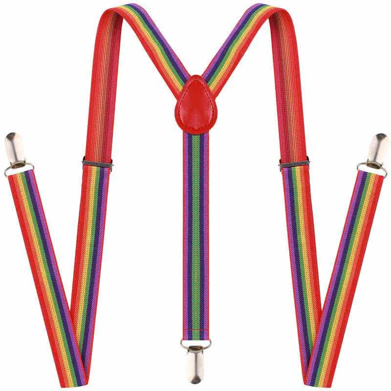 Mens Adjustable Belt Pants Holder Wear Elastic 3 Clips Y - Back Suspenders Braces school Fashion MW21 - Visuel 22 | SAMAG