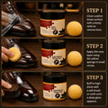 Natural Beeswax Leather Balm Portable Shoe Polish Quick Buffing for Instant Gloss Waterproof Protection Long Lasting Shine