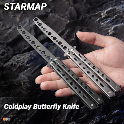 Martial Arts Practice Knife Portable Steel Metal Folding | SAMAG