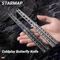 Martial Arts Practice Knife Portable Steel Metal Folding | SAMAG