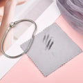 10pcs/50pcs Sterling Silver Polishing Cloth Set Jewelry Cleaning Cloths Soft Wipe Wiping Cloth Keep Jewelry Shining Tools