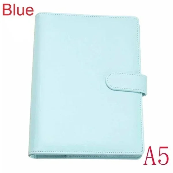 Vintage Refillable Notebook A5 A6 File Folder Notepad Cover Leather Ring Binder Office Documents Organizer Paper Storage