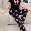 Women's new style bow print short-sleeved trousers | SAMAG
