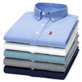 100% Pure Cotton Men's Solid Color Long Sleeve Shirt | SAMAG