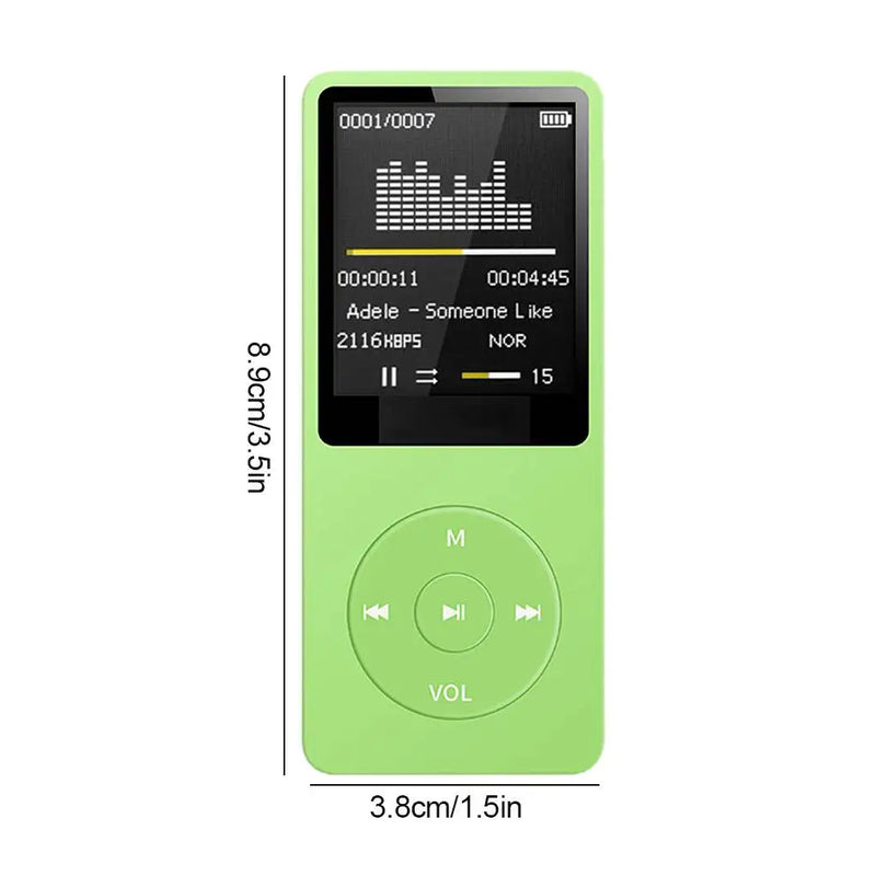 Bluetooth-compatible Mp3 Music Player Lossless Portable Fm Radio External Ultra-thin Student Sports Walkman Mp3 Player Recorder