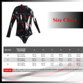 Ftshist Women Glossy PU Leather Bodysuit Long Sleeve High Neck Back Zipper Tight Fit Stretchy Club Cosplay Dance Costume