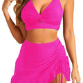 Strappy Twist Bikinis Triangle Swimsuit Ruffle Drawstring | SAMAG