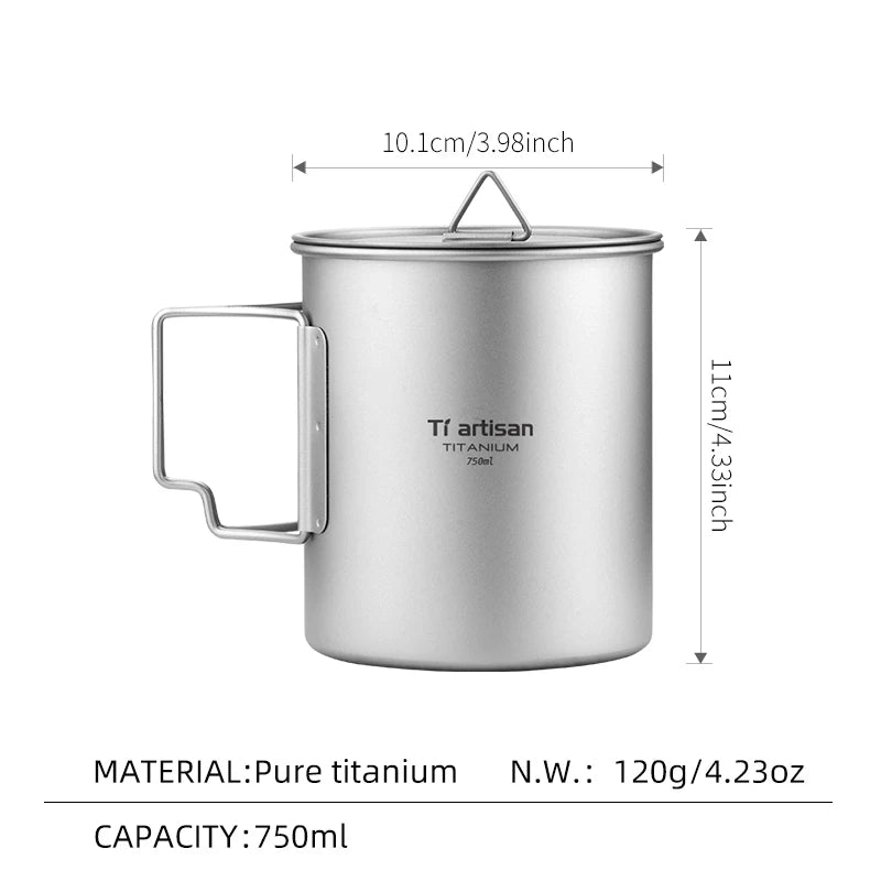 Tiartisan Outdoor Titanium Lightweight Portable Tea - Visuel 12 | SAMAG