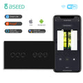 BSEED Curtain Wifi Switch Wireless Smart Switches 1/2Gang 1/2/3Way Touch Light Switch EU Standard Support Google Alexa Tuya App