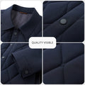 High End Mulberry Silk Lapel Collar Light New Brand Fashion Autumn Parka Jacket Men Business Winter Casual Windbreaker Coats