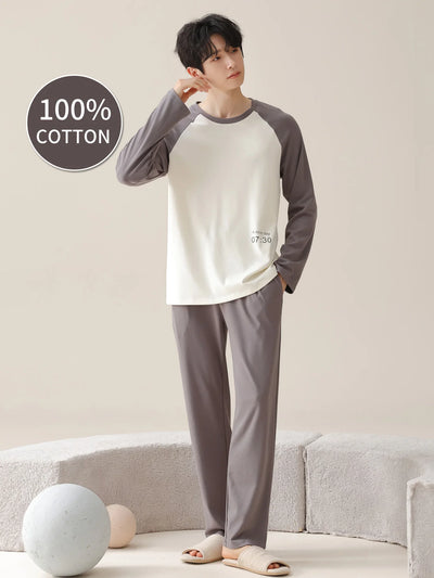 Men's 100% Cotton Long Sleeved Four Season Plus Size | SAMAG