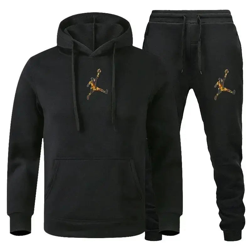 Pull à capuche et pantalon de jogging pour hommes et femmes ensemble deux pièces costume sportif hip hop - View 4 | SAMAG