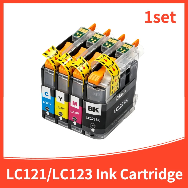 1-5set LC123 LC121 Ink Cartridge Compatible For Brother DCP-J4110DW/J132W/J152W/ J552DW/J752DW MFC-J470DW J650DW J870DW J245