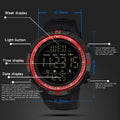 SANDA Fashion Men's LCD Digital Casual Date and Week Alarm Waterproof Sport Silicone Strap Military Electronic Watch