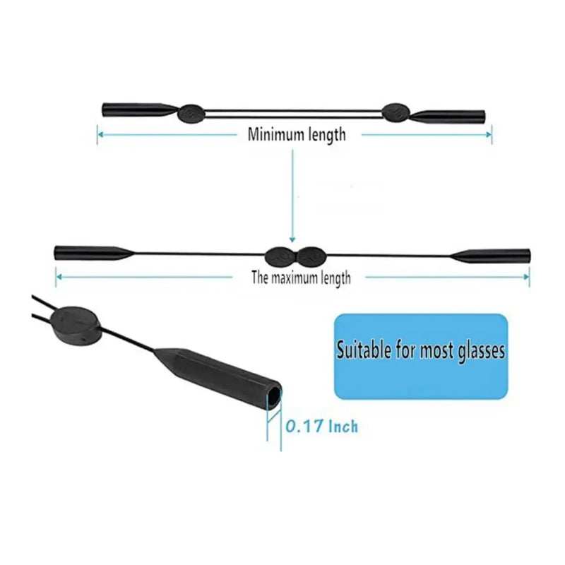 Anti Slip Elastic Glasses Rope Stretchable Eyeglasses Cord Soft Spectacles Lanyard Swimming Running Lasting Sturdy Eyewear Strap
