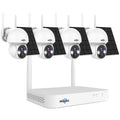 Hiseeu 4MP WiFi PTZ Solar IP Camera Security System Kit Night Vision Human Detection P2P Two-Way Audio 10CH NVR CCTV Camera Set